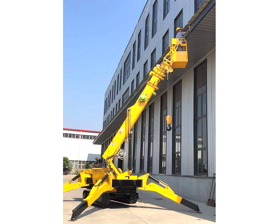 實(shí)力演繹I科步8噸車(chē)外墻施工